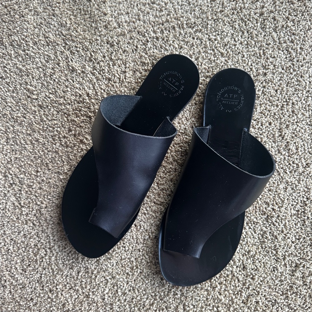 ATP Rosa Sandals Black Leather - Picture 4 of 8